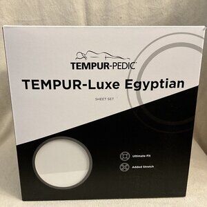 Tempur PedicLuxe Egyptian Cotton Sheet Set King Size White New 400 Thread Count